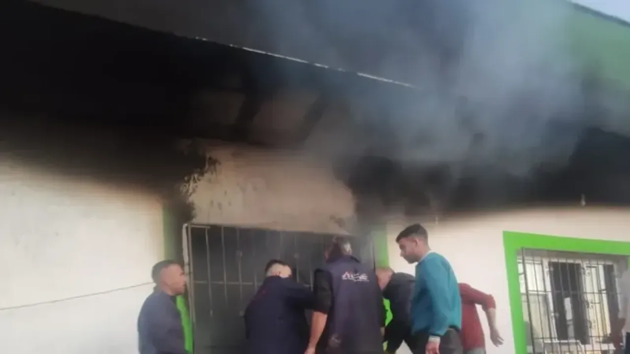 Mardin'de, evde yangın
