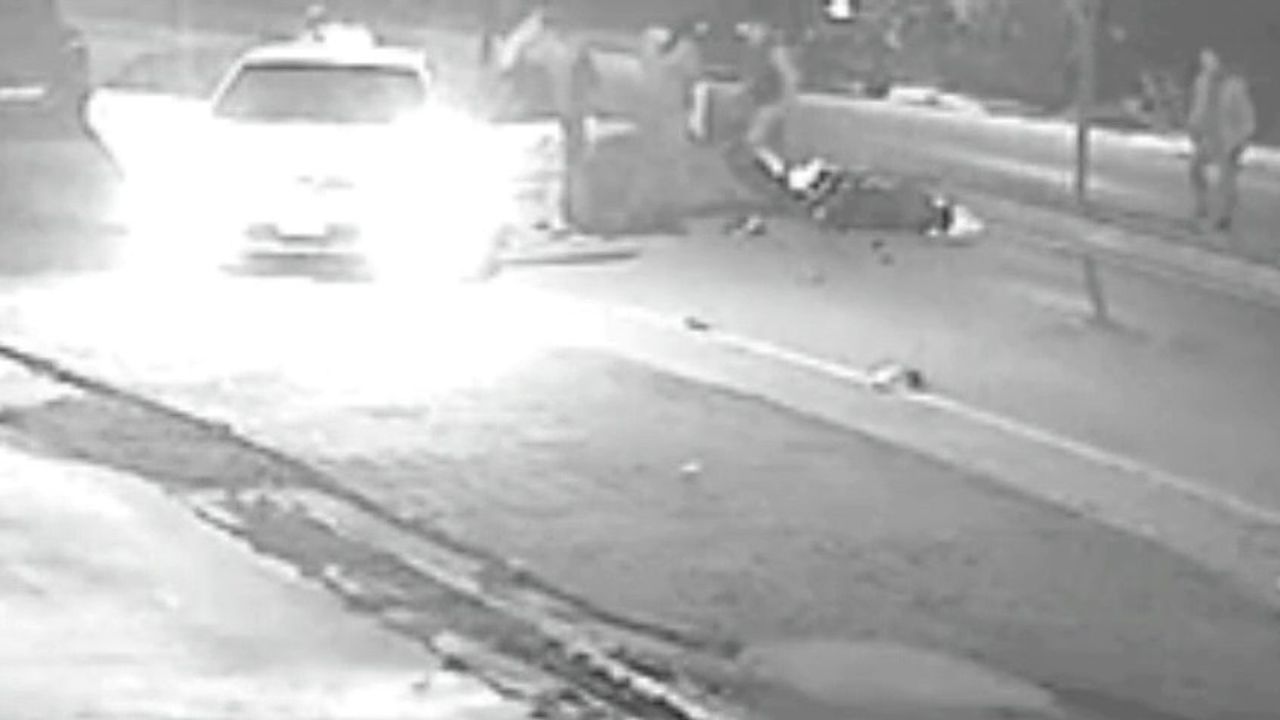 Düzce'de taksi ve motosiklet çarpıştı