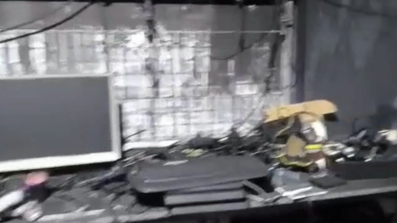 Matkap bataryası yangına neden oldu