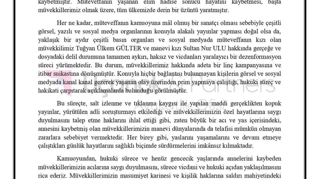 Şarkıcı Güllü'nün Kızı ve Arkadaşının Avukatı Suç Duyurusunda Bulundu