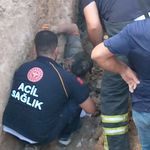 Göçük altında kalan işçi kurtarıldı