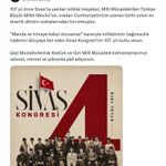 Cevdet Yılmaz'dan Sivas Kongresi paylaşımı