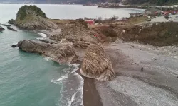 Sinop'ta deniz çekildi