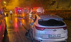 Adana’da Kaza Sonrası Yangın