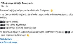 Amasya’da sağlıksız gıdaya denetim
