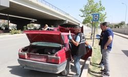 Çaldığı aracın yakıtı bitince çalışır otomobili çaldı