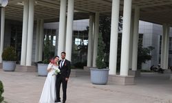 Gazi Aziz Çınar, hastanede evlendi