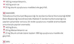 Hakkari ve Van'da Yasaklı Madde Operasyonu
