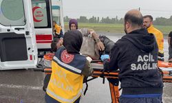 Karşı şeride geçince kaza yaptı