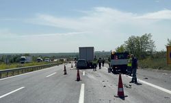 TEM otoyolunda kaza, kamyona çarptı!