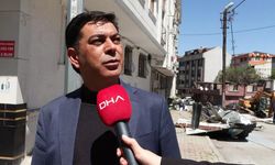 Yolun çökmesiyle iki bina tahliye edildi