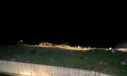 Otomobil kanala uçtu
