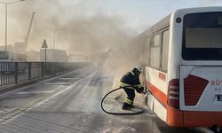 Eskişehir'de belediye otobüsünde yangın çıktı