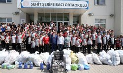 Kastamonu'da ortaokul Öğrencileri 30 Torba Mavi Kapak Topladı
