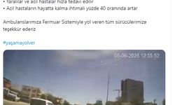 Fermuar yöntemiyle ambulansa yol verdiler