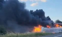 Gelibolu’da TIR Yangını