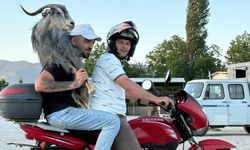 Kaçan keçi motosikletle yakalandı