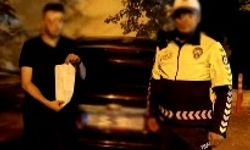 Refüjden karşıya geçen şoföre ceza