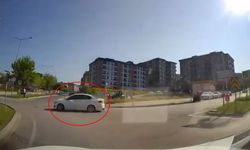 Yanlış yolda otomobiliyle drift attı