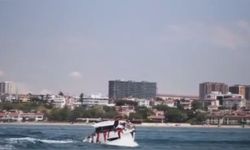 Silivri'de tekne yan yattı!