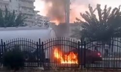 Tankere Çarpan Araçta Patlama