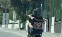 Ümraniye'de Motosikletlinin Tehlikeli Yolculuğu