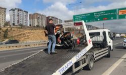 Başakşehir'de korkutan motosiklet kazası
