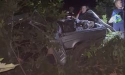 Kozan'da otomobil uçurumdan yuvarlandı
