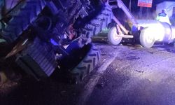 Çerkeş'te korkutan traktör kazası