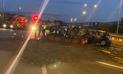 Bursa'da otomobili alevler sardı