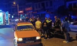 Drift yapan sürücünün otomobiline motosiklet çarptı