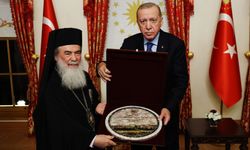 Erdoğan, Kudüs Rum Ortodoks Patriği Giannopoulos'u Kabul Etti