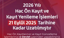 Hac Ön Kayıt ve Kayıt Güncelleme İşlemleri Uzatıldı