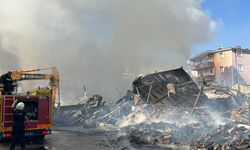 Konya'da depoyu alevler sardı