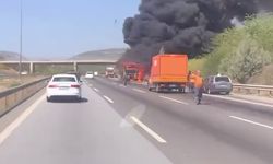 Mersin'de yolcu otobüsü yandı