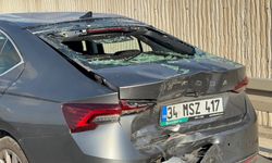 Motosiklet Sürücüsü Emniyet Şeridinde Kaza Yaptı