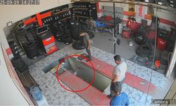 Oto lastikçide çalışan çırak tamir çukuruna düştü