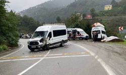 Tirebolu'da yaşanan kazada 10 işçi yaralandı