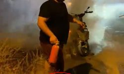 Yangına kırık bacağıyla müdahalede bulundu