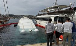 Bodrum'da lüks yat battı