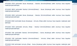 BUDO seferleri iptal edildi