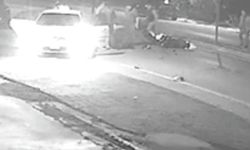 Düzce'de taksi ve motosiklet çarpıştı