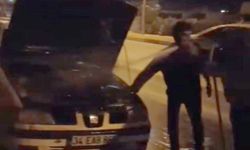 Gaziantep'te seyir halindeki otomobil alevlere teslim oldu