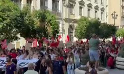 İspanya'da İsrail protestosu