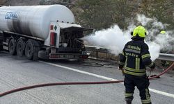 Karbondioksit yüklü tankerde çıkan yangın kontrol altına alındı