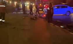 Sıkıştırılan şoför şerit değiştirirken kaza yaptı