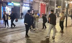 Taksim'de Kemerli Tekmeli Yumruklu Kavgalar
