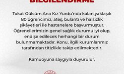Tokat’ta yurtta kalan 80 öğrenci hastanelik oldu
