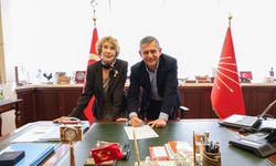 Ayşe Kulin rozetin Özgür Özel'den aldı