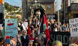 Zonguldak'ta kadınlar Filistin için yürüdü